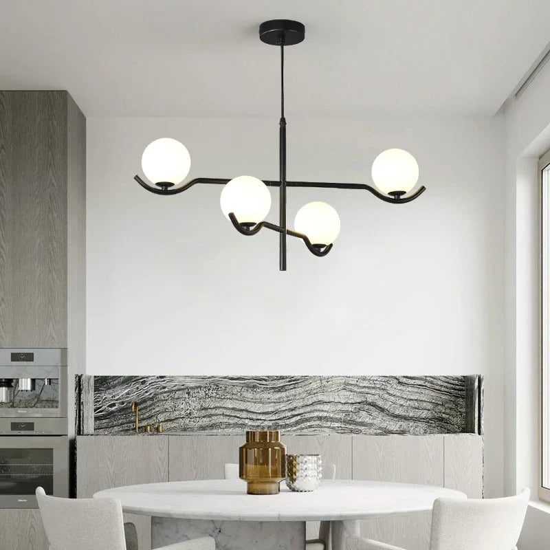 lustre design en verre et métal luminaires suspendus