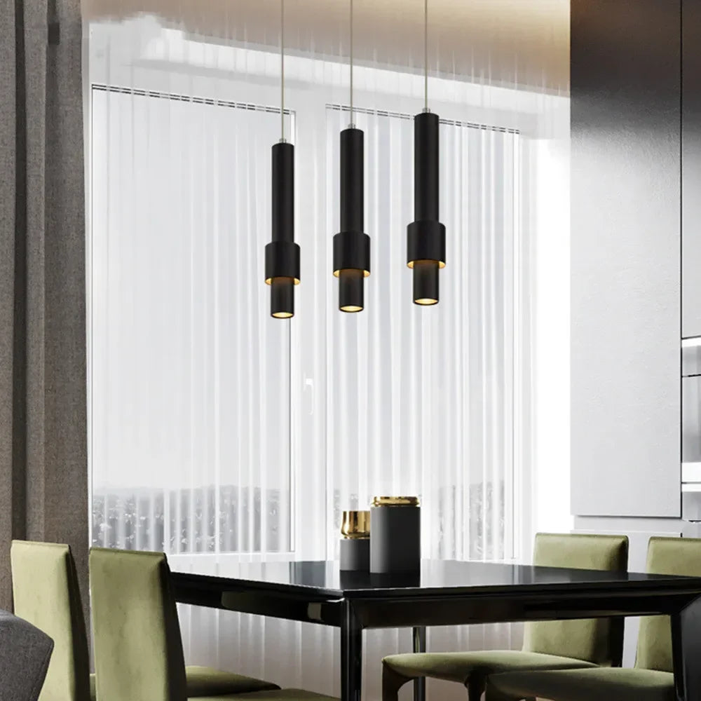 Suspension tube design LED Moderne Simple - vue 3 sur 10