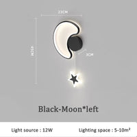 applique murale créative étoiles lune et nuages pour enfants