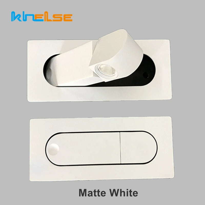 3W Embedded LED Wall Lamp 350 Rotation Adjustable Bedside Hotel Headboard Reading Light Bedroom Foldable Decor Sconce AC85-265V - vue 2 sur 13
