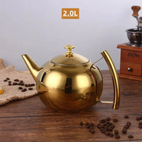 Théière inox épais avec filtre infuseur 1 2l