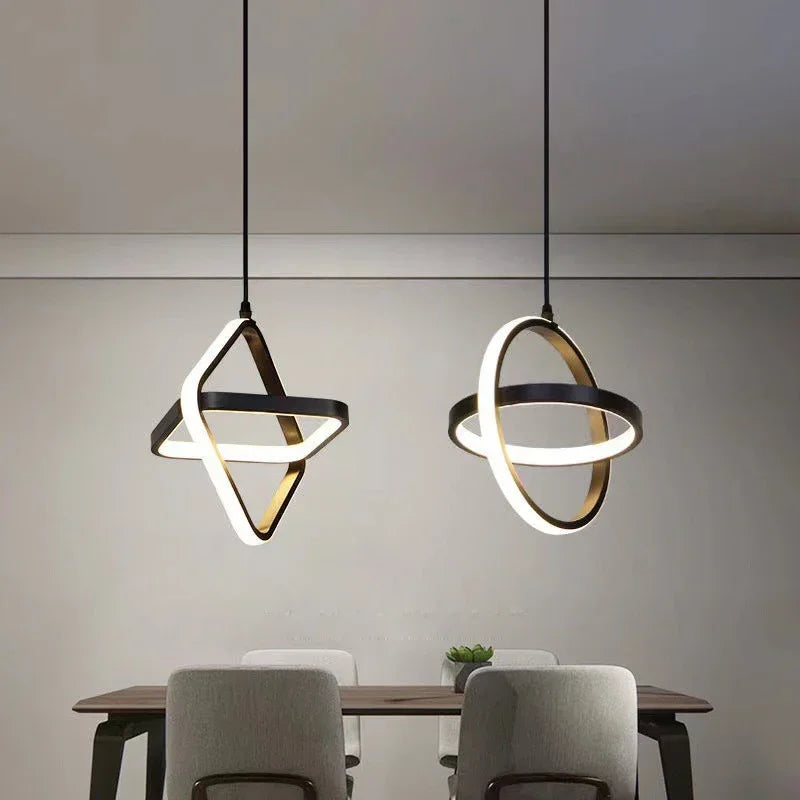 lustre moderne à LED pour un éclairage élégant et décoratif - vue 5 sur 15