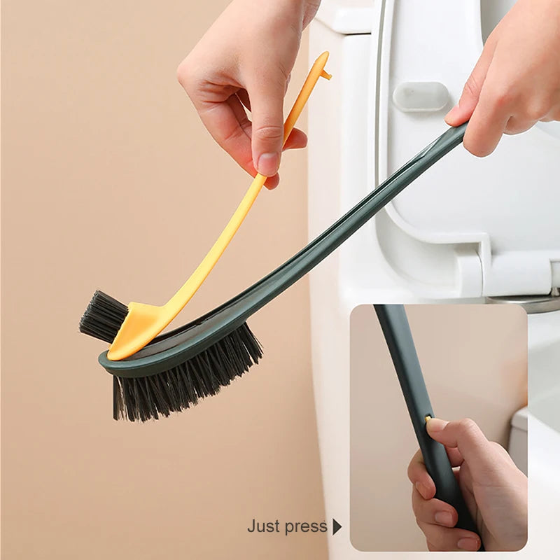 brosse wc avec long manche et petite brosse murale pour nettoyage efficace - vue 6 sur 9