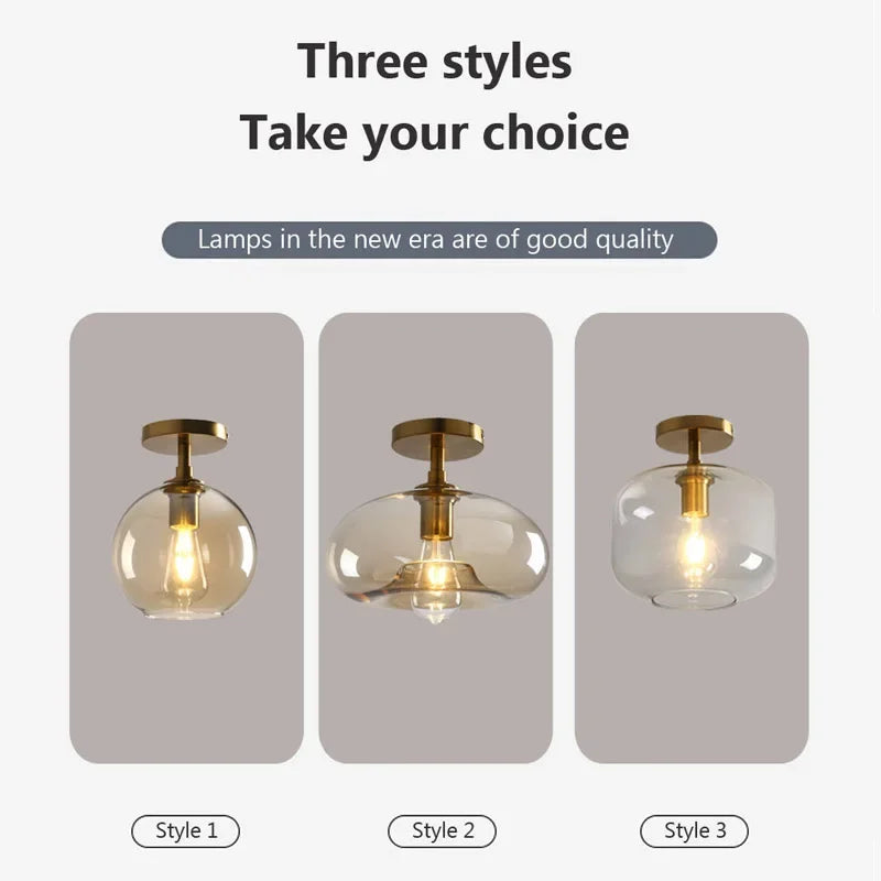 Plafonnier led verre minimalist moderne - vue 5 sur 11