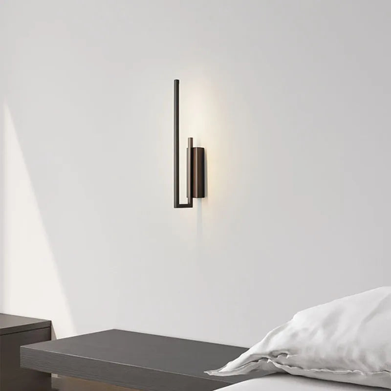 applique murale minimaliste en laiton à intensité variable - vue 4 sur 8