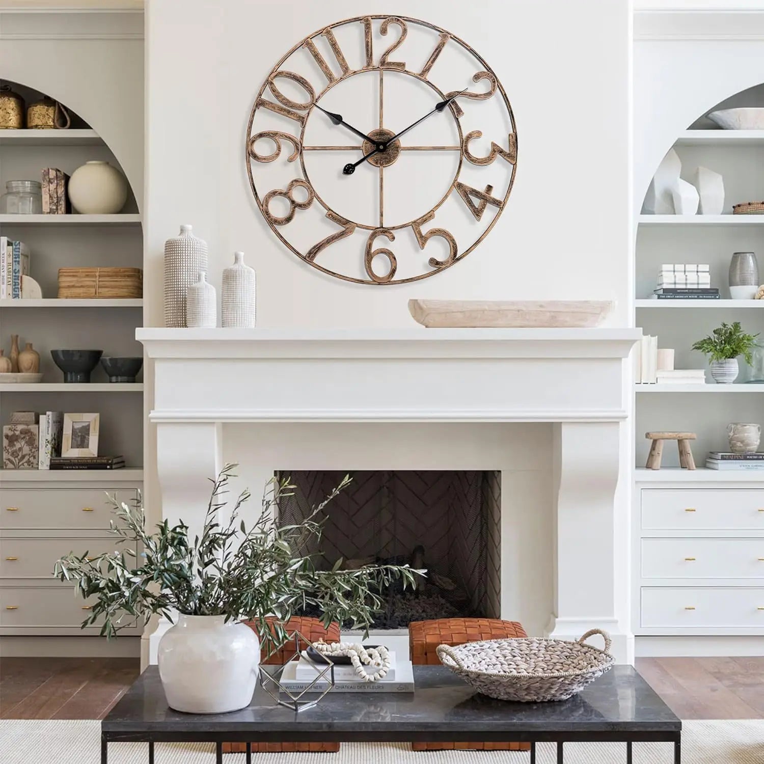 horloge murale rétro en métal décoration créative pour intérieur - vue 11 sur 11