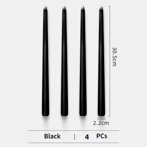 lot de 4 bougies coniques non parfumées pour décoration festive - vue 18 sur 22