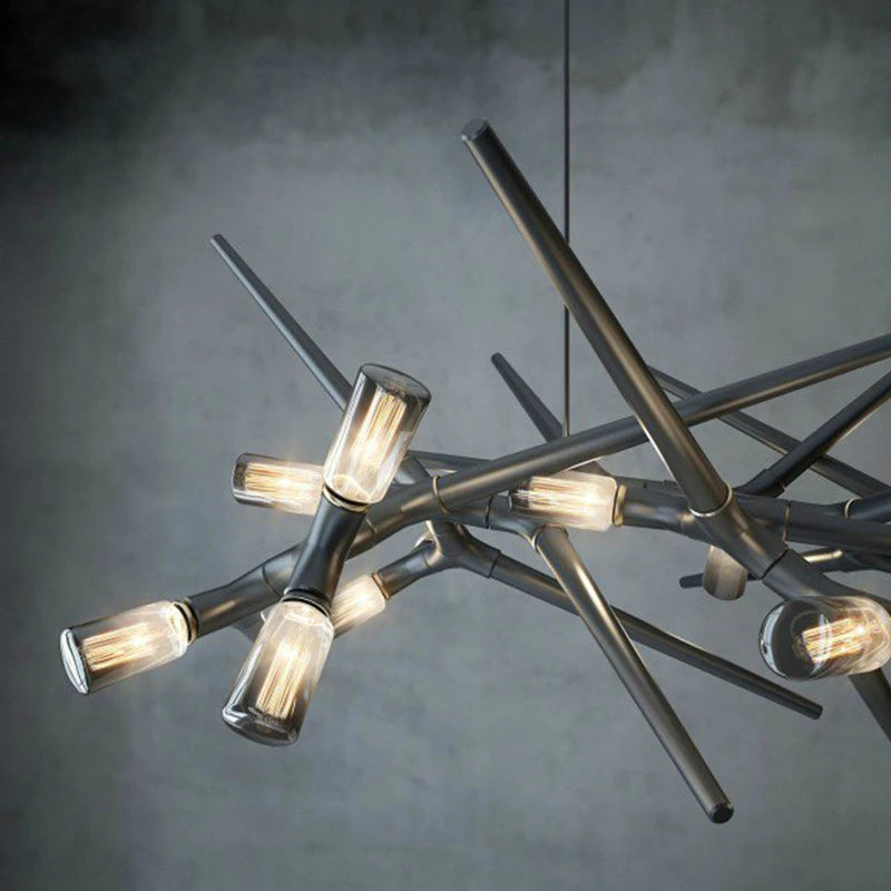 lustre led de luxe postmoderne pour restaurant et villa