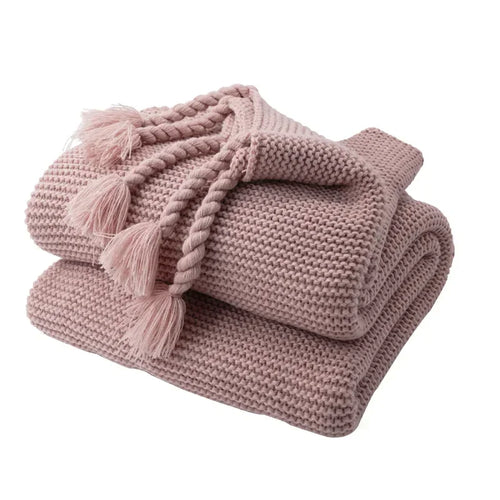 plaid maille nordique motif geometrique moderne salon