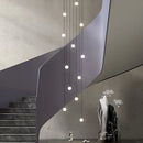 lustre long moderne minimaliste pour duplex villa appartement