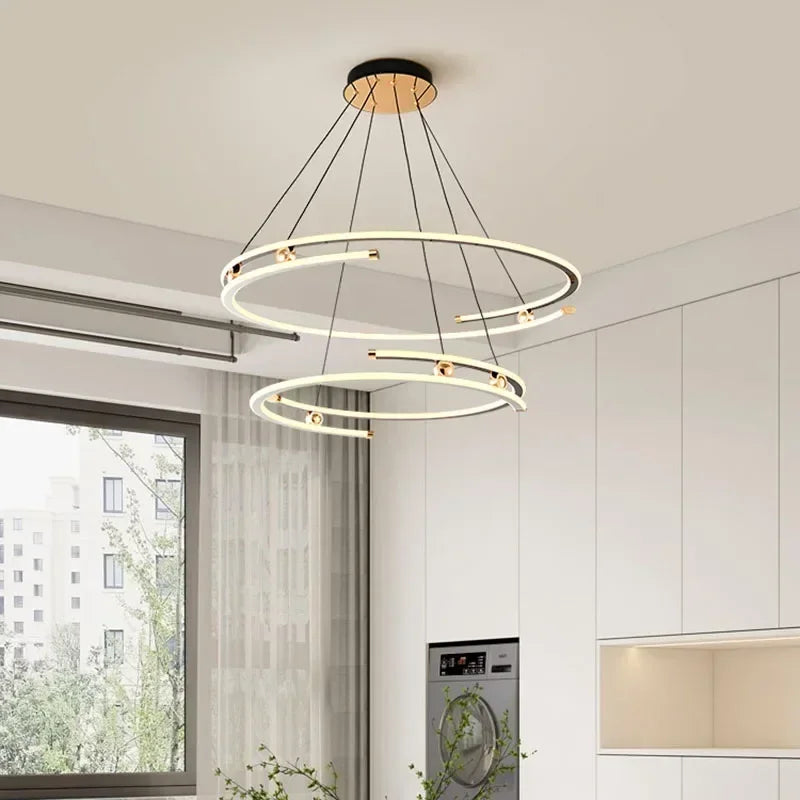 suspension led moderne pour décoration intérieure élégante - vue 7 sur 12