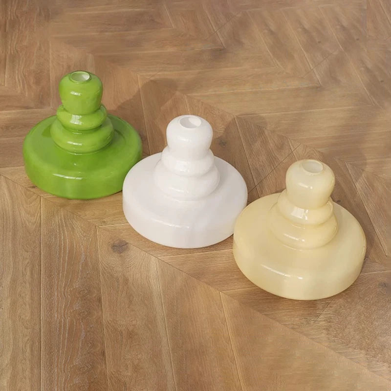 suspension rétro nordique bauhaus en verre gourde pour éclairage - vue 5 sur 10