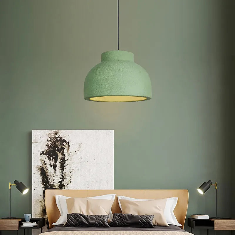 suspension Nordique Wabi Sabi Style Led lumières moderne Style crème vert/jaune E27