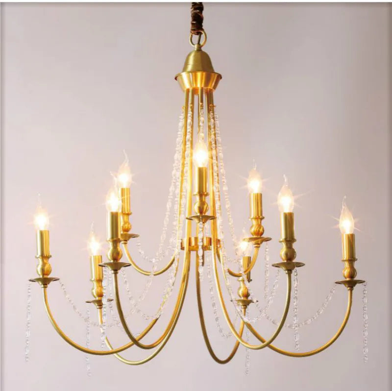 lustre en laiton moderne pour éclairage intérieur élégant - vue 6 sur 13