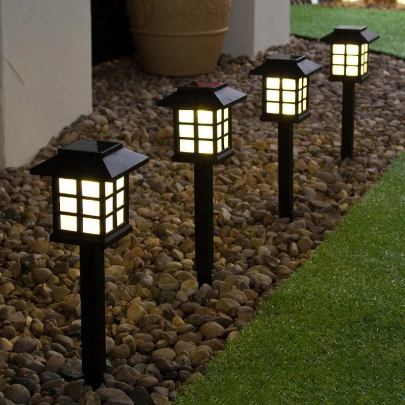 lampe de jardin solaire led étanche à changement de couleur