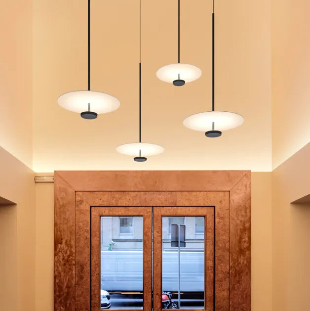 lustre led annulaire minimaliste suspendu - vue 6 sur 8