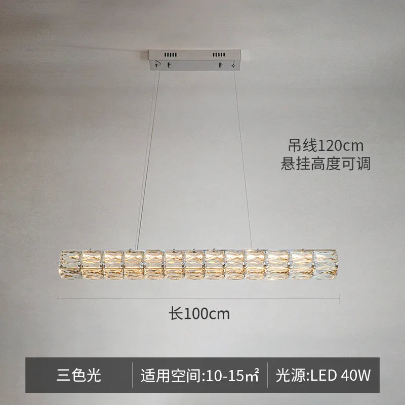 suspension moderne en cristal pour un éclairage élégant - vue 9 sur 10