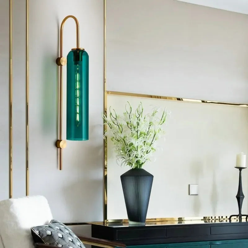 Applique murale led verre luxe intérieur chambre salon maison