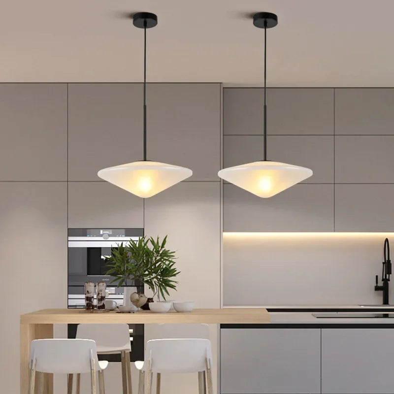 Suspension en verre créative moderne pour salle à manger chambre à manger cuisine île Led lampe suspendue UFO éclairage de décoration intérieure