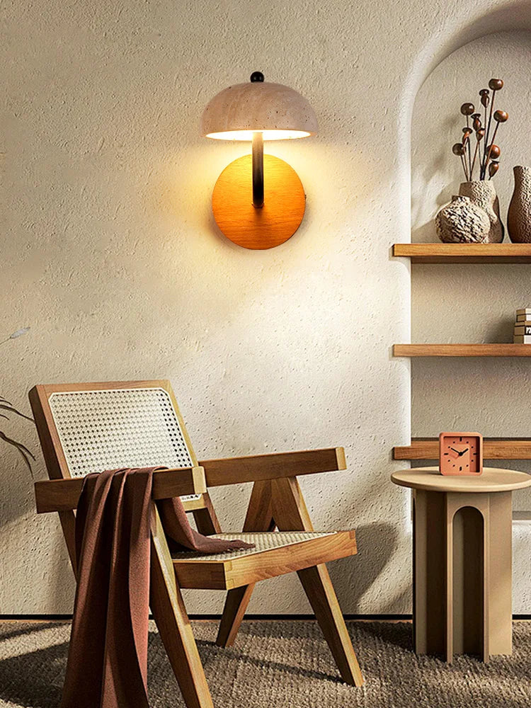 lampe de chevet simple en pierre naturelle pour ambiance chaleureuse - vue 5 sur 7