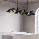 Lustre design moderne en métal noir décoratif intérieur