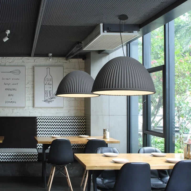lampes suspendues led nordiques en résine macaron pour décoration intérieure