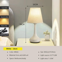 Lampes LED nordique modernes abat-jour en tissu