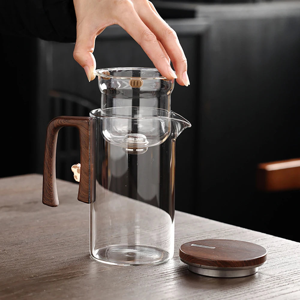 Theiere cafetiere verre chauffant infuseur filtre separateur - vue 5 sur 6