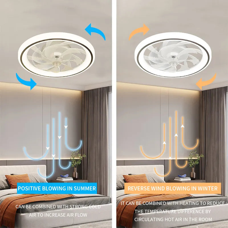 Ventilateur de plafond intelligent avec lumières - vue 7 sur 8