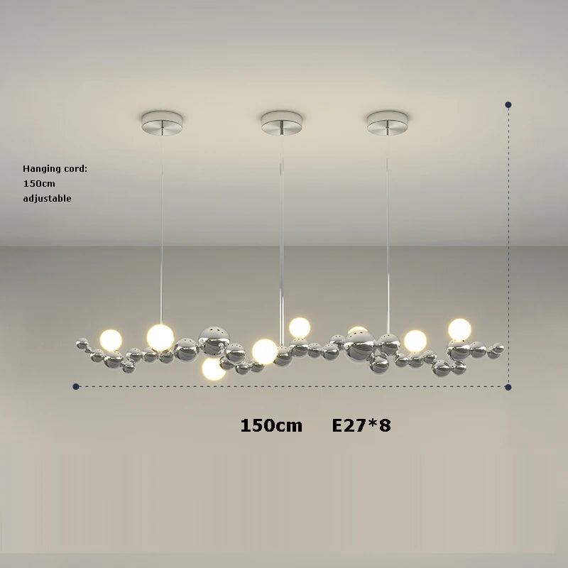lustre led design moléculaire à intensité variable tendance 2024 - vue 12 sur 16