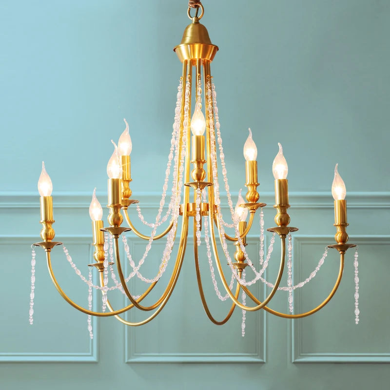 lustre en laiton moderne pour éclairage intérieur élégant - vue 3 sur 13
