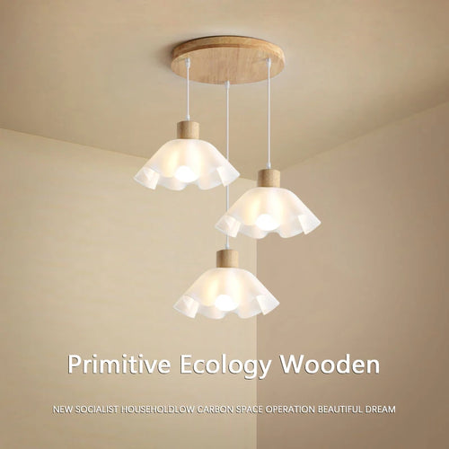 lustre suspendu en bois pour une décoration moderne