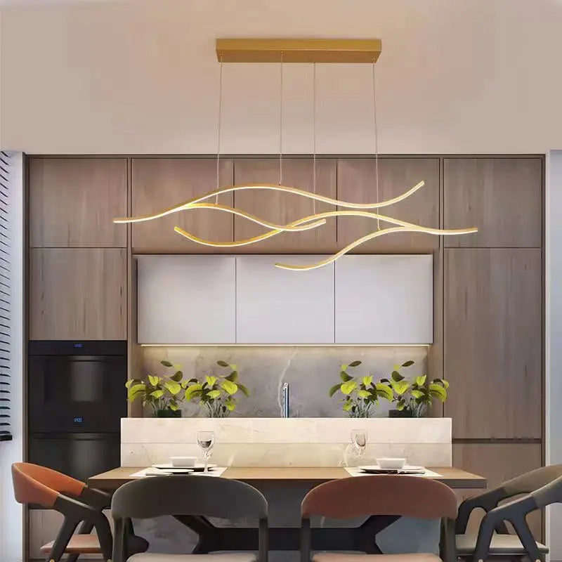 Lustre LED minimaliste moderne avec télécommande