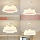 plafonnier créatif couronne led protection des yeux romantique pour enfants