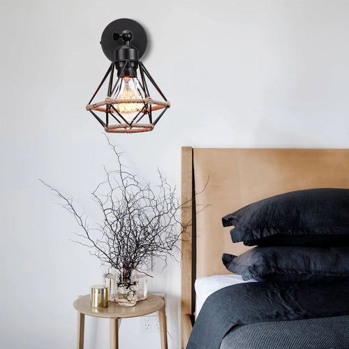 Applique murale industrielle Vintage avec abat-jour