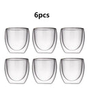 Set tasses expresso double paroi verre 80ml