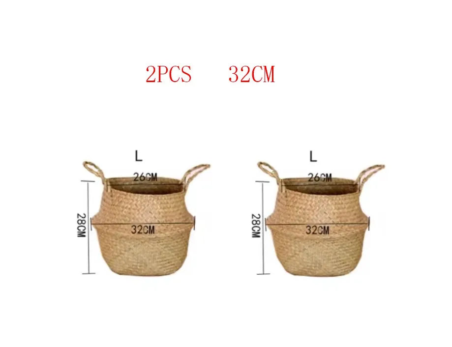 panier suspendu en osier pour rangement et décoration - vue 14 sur 16