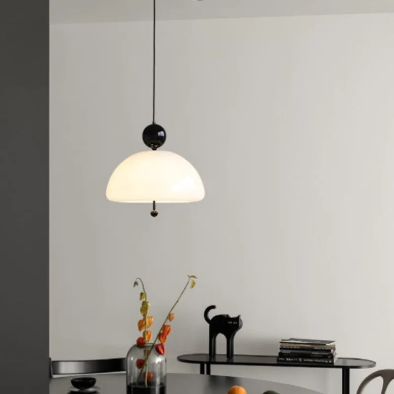 lampe led suspendue nordique en verre champignon luminaire esthétique