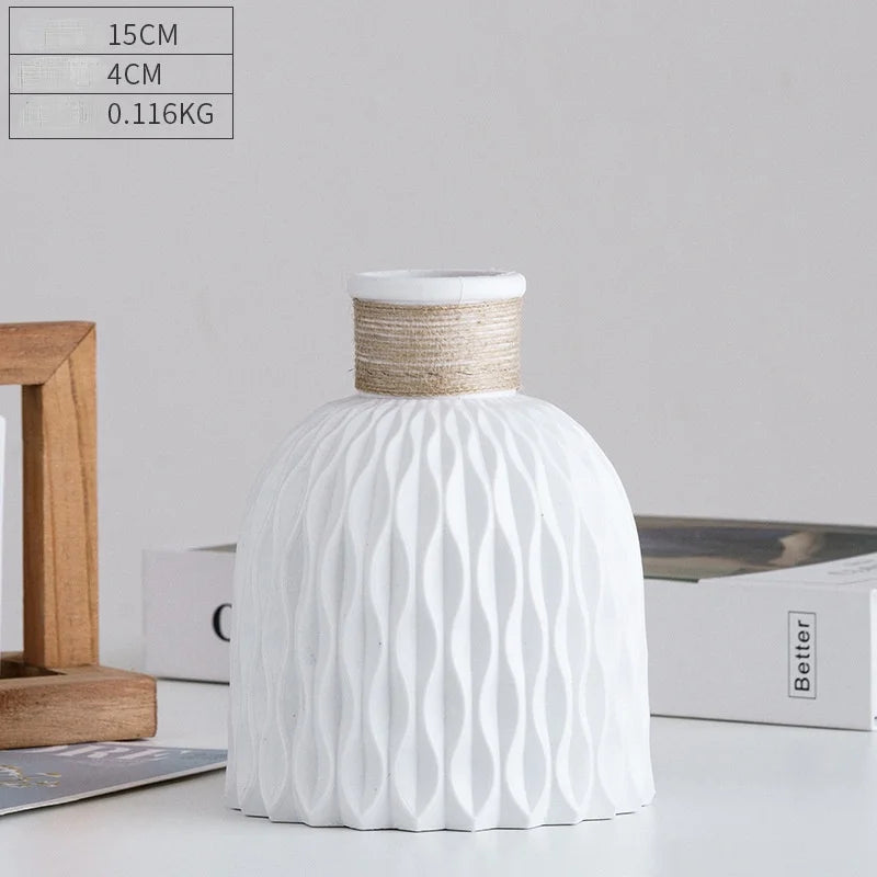 vase moderne en plastique pour décoration florale nordique - vue 19 sur 26