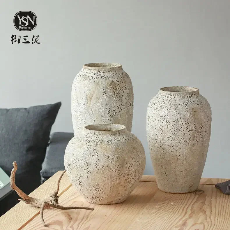 vase rétro en céramique pour fleurs et décoration - vue 8 sur 9