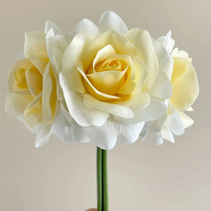 bouquet de roses artificielles décoratives pour jardin