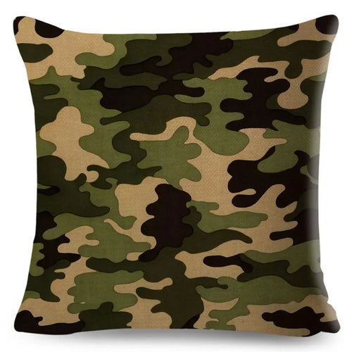 housses de coussin camouflage militaire pour décoration intérieure