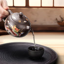 theiere argile dragons phenix gongfu artisanale changeante