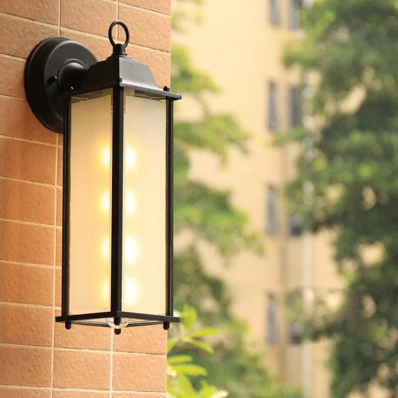 Applique extérieure étanche jardin Villa couloir aluminium extérieur mur porche lumière passerelle Simple balcon porte terrasse lampe - vue 7 sur 10