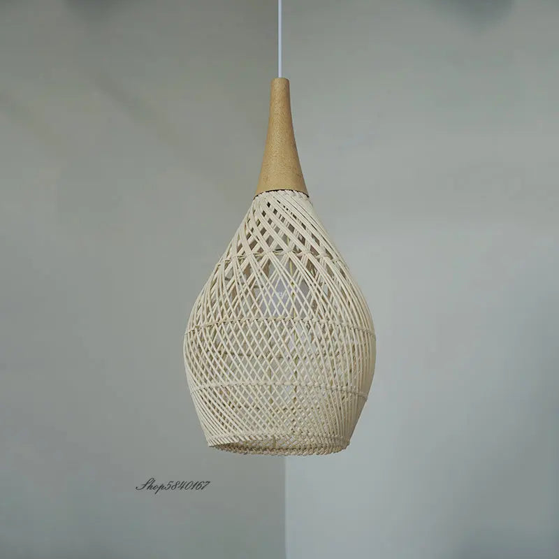 Suspension vintage d'Asie du Sud-Est Lampes en rotin de haute qualité Salle à manger Restaurant Cuisine Luminaires Loft Luminaires - vue 5 sur 27