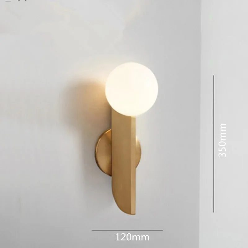 Applique murale LED en cuivre doré - vue 7 sur 7