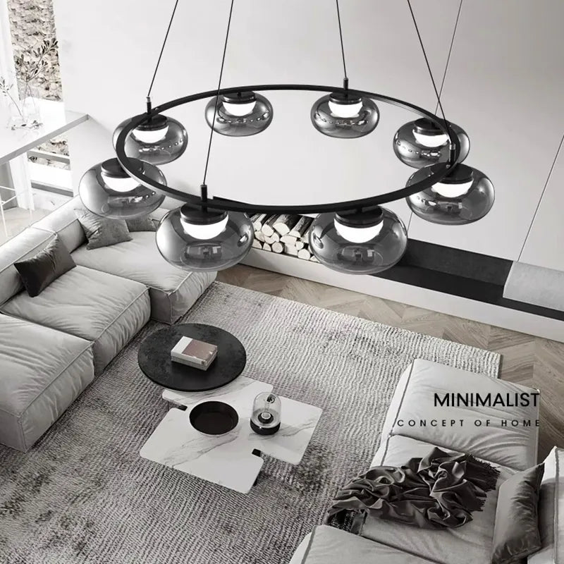 Lustre moderne luminaire suspendu lustre pour la cuisine lampes suspendues pour salon éclairage intérieur en verre - vue 3 sur 10