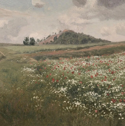 affiche d'art vintage nature morte fleurs sauvages tournesols décor mural