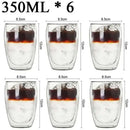 Lot tasses verre double paroi borosilicate isolantes