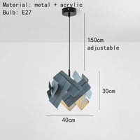 lampes suspendues en bois créatives avec cordon réglable